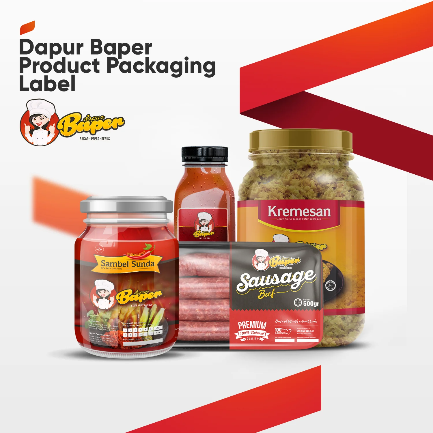 Dapur Baper Products Packaging