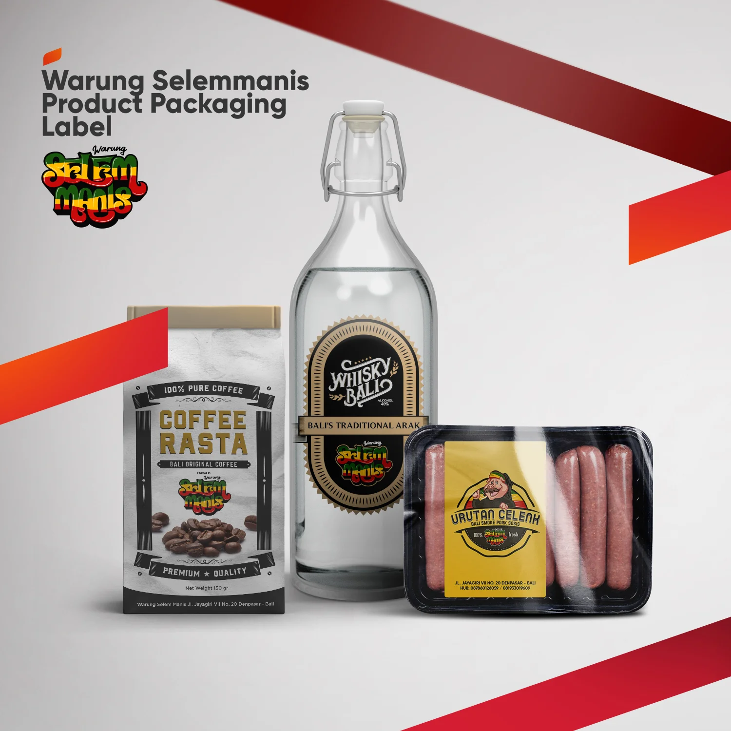 Warung Selem Manis Products Label and Packaging